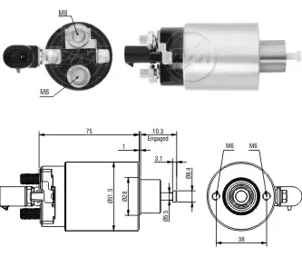 Втягуюче релє стартера ZM ZM6695