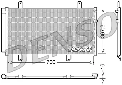 Радіатор кондиціонера  DENSO DCN51004