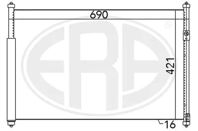 Радіатор кондиціонера  ERA 667080
