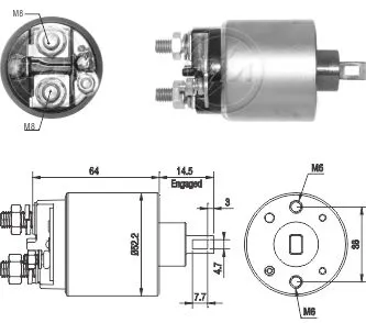 Втягуюче релє стартера ZM ZM1710 (Сліди встановлення)