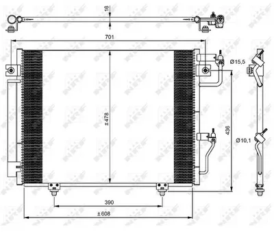 Радіатор кондиціонера  NRF 350049