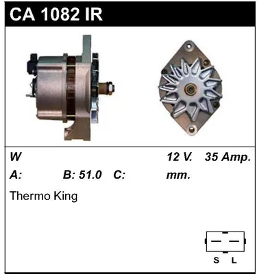 Генератор Rema Parts CA1082 без шківа