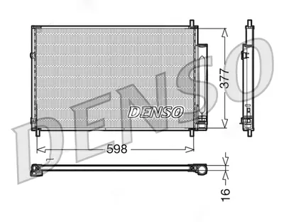 Радіатор кондиціонера  DENSO DCN50006