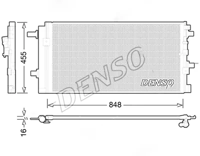 Радіатор кондиціонера  DENSO DCN02023