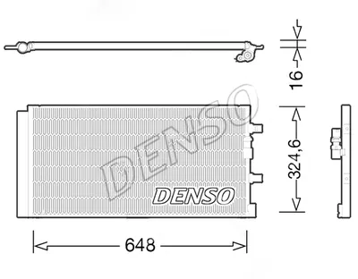 Радіатор кондиціонера  DENSO DCN02024