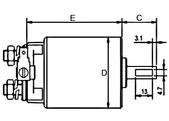 Втягуюче релє стартера GHIBAUDI E8124