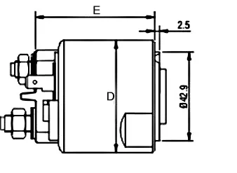 Втягуюче релє стартера GHIBAUDI E7484