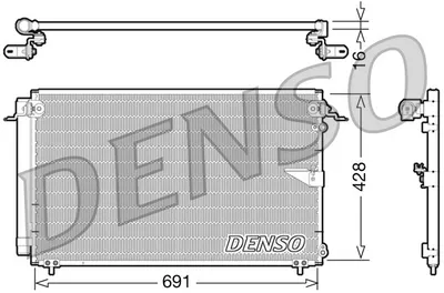 Радіатор кондиціонера  DENSO DCN51008