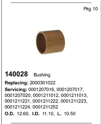 Втулка стартера Rema Parts 140028