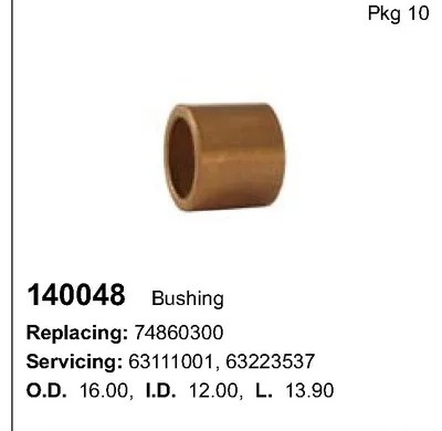 Втулка стартера Rema Parts 140048