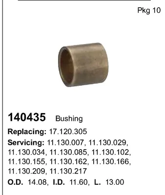 Втулка стартера Rema Parts 140435