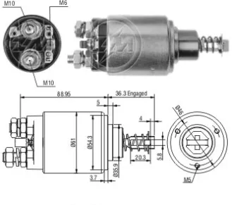 Втягуюче релє стартера ZM ZM539