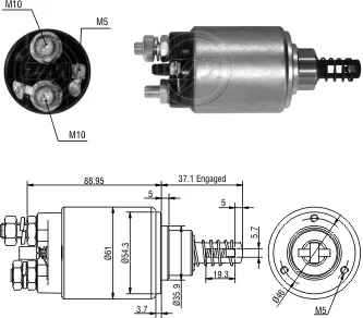 Втягуюче релє стартера ZM ZM9636