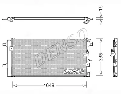 Радіатор кондиціонера  DENSO DCN02043