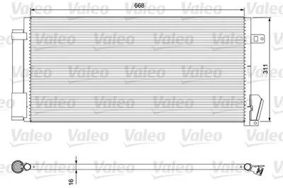 Радіатор кондиціонера  VALEO 814377